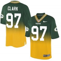 Nike Green Bay Packers #97 Kenny Clark Green/Gold Men's Stitched NFL Elite Fadeaway Fashion Jersey