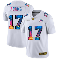 Green Bay Green Bay Packers #17 Davante Adams Men's White Nike Multi-Color 2020 NFL Crucial Catch Limited NFL Jersey