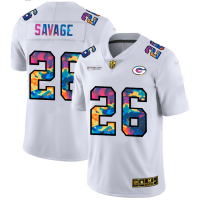 Green Bay Green Bay Packers #26 Darnell Savage Jr. Men's White Nike Multi-Color 2020 NFL Crucial Catch Limited NFL Jersey