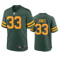 Green Bay Green Bay Packers #33 Aaron Jones Men's Nike Alternate Game Player NFL Jersey - Green