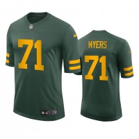 Green Bay Green Bay Packers #71 Josh Myers Men's Nike Alternate Vapor Limited Player NFL Jersey - Green