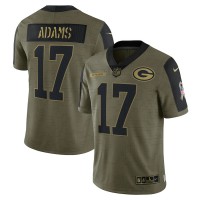 Green Bay Green Bay Packers #17 Davante Adams Olive Nike 2021 Salute To Service Limited Player Jersey
