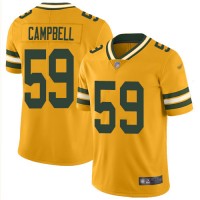 Nike Green Bay Packers #59 De'Vondre Campbell Gold Men's Stitched NFL Limited Inverted Legend Jersey