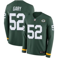 Nike Green Bay Packers #52 Rashan Gary Green Team Color Men's Stitched NFL Limited Therma Long Sleeve Jersey