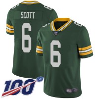 Nike Green Bay Packers #6 JK Scott Green Team Color Men's Stitched NFL 100th Season Vapor Limited Jersey