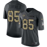 Nike Green Bay Packers #85 Robert Tonyan Black Men's Stitched NFL Limited 2016 Salute to Service Jersey