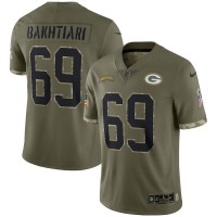 Green Bay Green Bay Packers #69 David Bakhtiari Nike Men's 2022 Salute To Service Limited Jersey - Olive