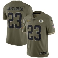 Green Bay Green Bay Packers #23 Jaire Alexander Nike Men's 2022 Salute To Service Limited Jersey - Olive