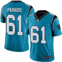 Nike Carolina Panthers #61 Matt Paradis Blue Men's Stitched NFL Limited Rush Jersey
