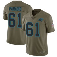 Nike Carolina Panthers #61 Matt Paradis Olive Men's Stitched NFL Limited 2017 Salute To Service Jersey