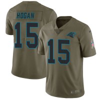 Nike Carolina Panthers #15 Chris Hogan Olive Men's Stitched NFL Limited 2017 Salute To Service Jersey
