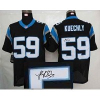Nike Carolina Panthers #59 Luke Kuechly Black Team Color Men's Stitched NFL Elite Autographed Jersey