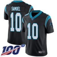 Nike Carolina Panthers #10 Curtis Samuel Black Team Color Men's Stitched NFL 100th Season Vapor Limited Jersey