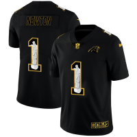 Carolina Carolina Panthers #1 Cam Newton Men's Nike Carbon Black Vapor Cristo Redentor Limited NFL Jersey