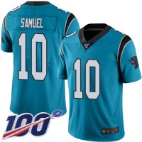 Nike Carolina Panthers #10 Curtis Samuel Blue Alternate Men's Stitched NFL 100th Season Vapor Limited Jersey