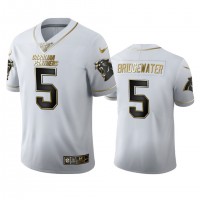 Carolina Carolina Panthers #5 Teddy Bridgewater Men's Nike White Golden Edition Vapor Limited NFL 100 Jersey