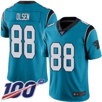 Nike Carolina Panthers #88 Greg Olsen Blue Men's Stitched NFL Limited Rush 100th Season Jersey