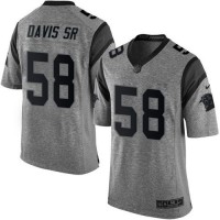 Nike Carolina Panthers #58 Thomas Davis Sr Gray Men's Stitched NFL Limited Gridiron Gray Jersey