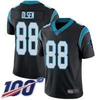 Nike Carolina Panthers #88 Greg Olsen Black Team Color Men's Stitched NFL 100th Season Vapor Limited Jersey