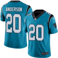 Nike Carolina Panthers #20 C.J. Anderson Blue Men's Stitched NFL Limited Rush Jersey