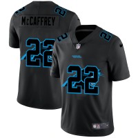 Carolina Carolina Panthers #22 Christian McCaffrey Men's Nike Team Logo Dual Overlap Limited NFL Jersey Black