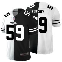 Carolina Carolina Panthers #59 Luke Kuechly Men's Black V White Peace Split Nike Vapor Untouchable Limited NFL Jersey