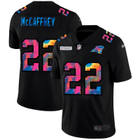 Carolina Carolina Panthers #22 Christian McCaffrey Men's Nike Multi-Color Black 2020 NFL Crucial Catch Vapor Untouchable Limited Jersey