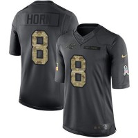 Nike Carolina Panthers #8 Jaycee Horn Black Men's Stitched NFL Limited 2016 Salute to Service Jersey