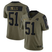 Carolina Carolina Panthers #51 Sam Mills Olive Nike 2021 Salute To Service Limited Player Jersey