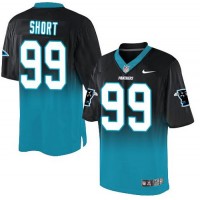 Nike Carolina Panthers #99 Kawann Short Black/Blue Men's Stitched NFL Elite Fadeaway Fashion Jersey