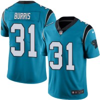 Nike Carolina Panthers #31 Juston Burris Blue Men's Stitched NFL Limited Rush Jersey