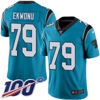 Nike Carolina Panthers #79 Ikem Ekwonu Blue Alternate Men's Stitched NFL 100th Season Vapor Untouchable Limited Jersey