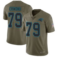 Nike Carolina Panthers #79 Ikem Ekwonu Olive Men's Stitched NFL Limited 2017 Salute To Service Jersey
