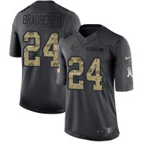 Nike Carolina Panthers #24 James Bradberry Black Men's Stitched NFL Limited 2016 Salute to Service Jersey