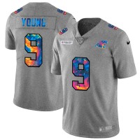 Carolina Carolina Panthers #9 Bryce Young Men's Nike Multi-Color 2020 NFL Crucial Catch NFL Jersey Greyheather
