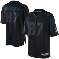Nike New England Patriots #87 Rob Gronkowski Black Men's Stitched NFL Impact Limited Jersey