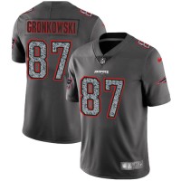 Nike New England Patriots #87 Rob Gronkowski Gray Static Men's Stitched NFL Vapor Untouchable Limited Jersey