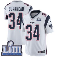 Nike New England Patriots #34 Rex Burkhead White Super Bowl LIII Bound Men's Stitched NFL Vapor Untouchable Limited Jersey