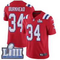 Nike New England Patriots #34 Rex Burkhead Red Alternate Super Bowl LIII Bound Men's Stitched NFL Vapor Untouchable Limited Jersey