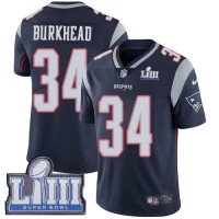 Nike New England Patriots #34 Rex Burkhead Navy Blue Team Color Super Bowl LIII Bound Men's Stitched NFL Vapor Untouchable Limited Jersey