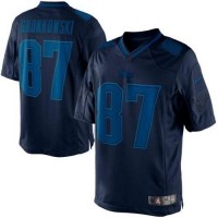 Nike New England Patriots #87 Rob Gronkowski Navy Blue Men's Stitched NFL Drenched Limited Jersey