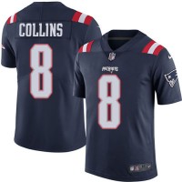 Nike New England Patriots #8 Jamie Collins Sr Navy Blue Men's Stitched NFL Limited Rush Jersey