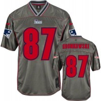 Nike New England Patriots #87 Rob Gronkowski Grey Men's Stitched NFL Elite Vapor Jersey