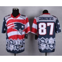Nike New England Patriots #87 Rob Gronkowski Navy Blue Men's Stitched NFL Elite Noble Fashion Jersey