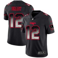 Nike New England Patriots #12 Tom Brady Black Men's Stitched NFL Vapor Untouchable Limited Smoke Fashion Jersey
