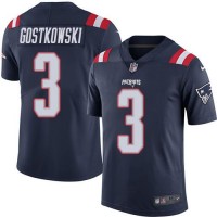 Nike New England Patriots #3 Stephen Gostkowski Navy Blue Men's Stitched NFL Limited Rush Jersey