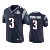 New England New England Patriots #3 Stephen Gostkowski Navy Super Bowl LIII Champions Vapor Limited NFL Jersey