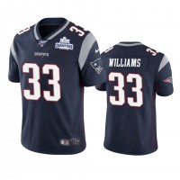 New England New England Patriots #33 Joejuan Williams Navy Super Bowl LIII Champions Vapor Limited NFL Jersey