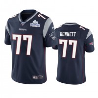 New England New England Patriots #77 Michael Bennett Navy Super Bowl LIII Champions Vapor Limited NFL Jersey