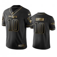 Nike New England Patriots #10 Josh Gordon Black Golden Limited Edition Stitched NFL Jersey